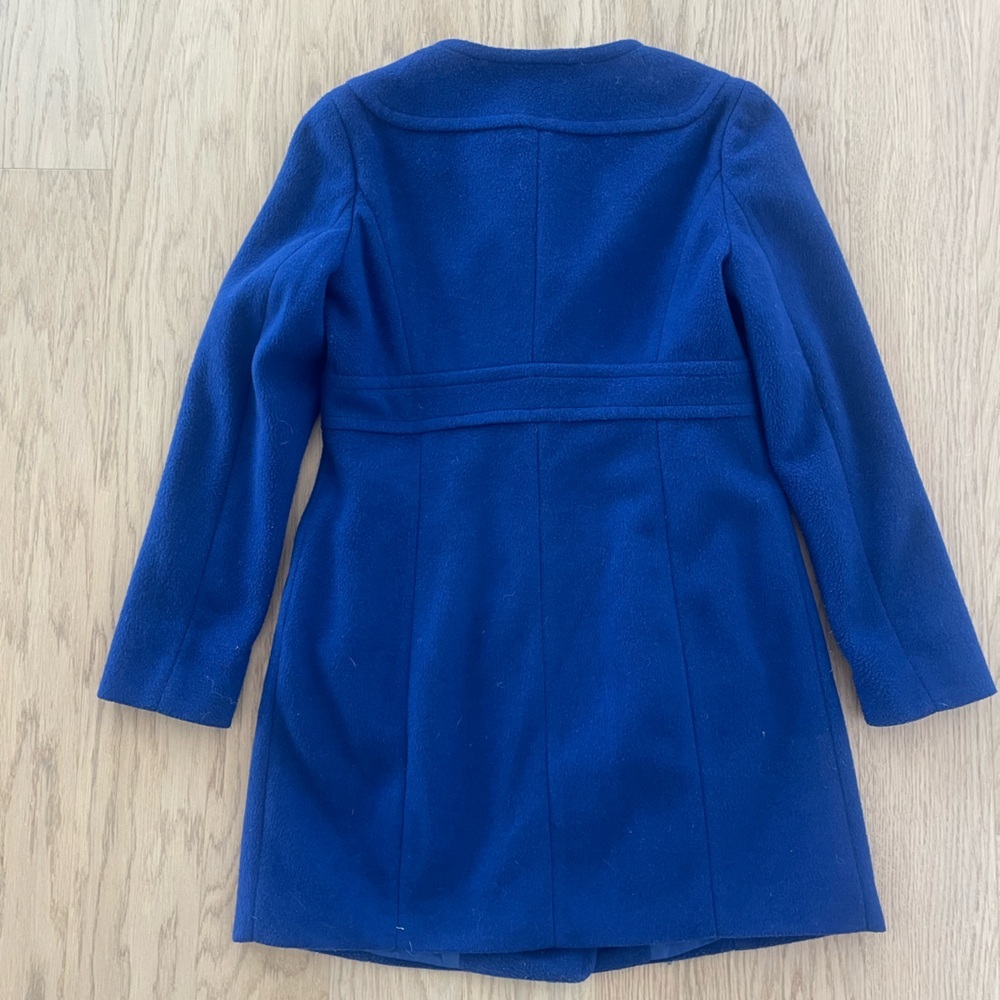 Blue Wool Blend Coat - Picture 6 of 7